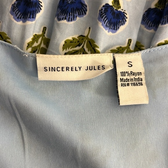 Sincerely Jules Tiered Floral Print Sleeveless V Neck Mini Dress Womens Size S - Picture 8 of 12